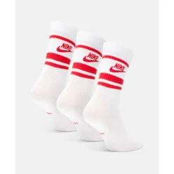 Essentials 3 Pack Crew Socks-Nike Fashion