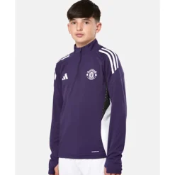Kids Manchester United Training Half Zip Top-adidas Clearance