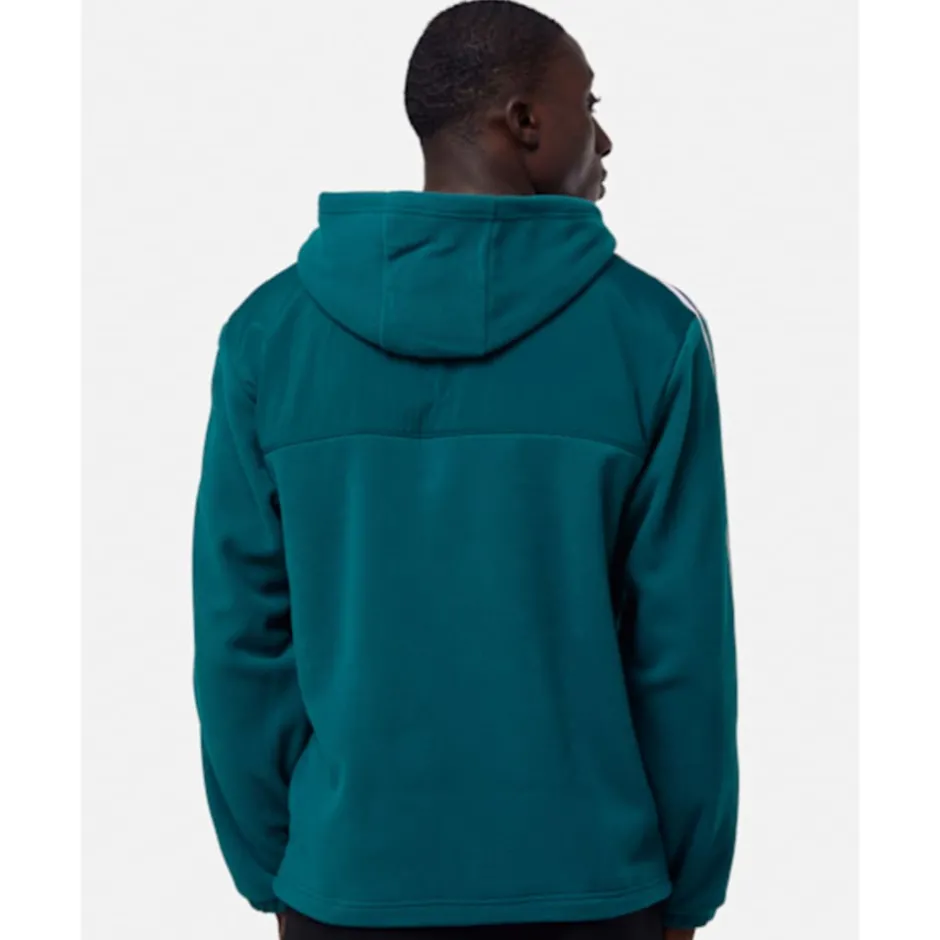 Mens 3 Stripes Full Zip Polar Fleece Hoodie-adidas Originals Best