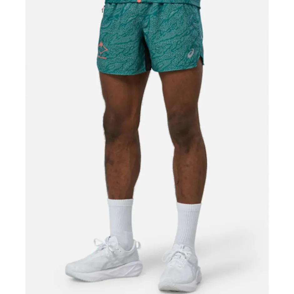 Mens FujiTrail 5Inch Print Short-Asics Sale