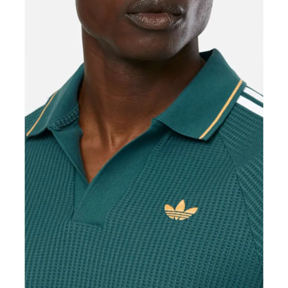 Mens Waffle Polo T-Shirt-adidas Originals Clearance