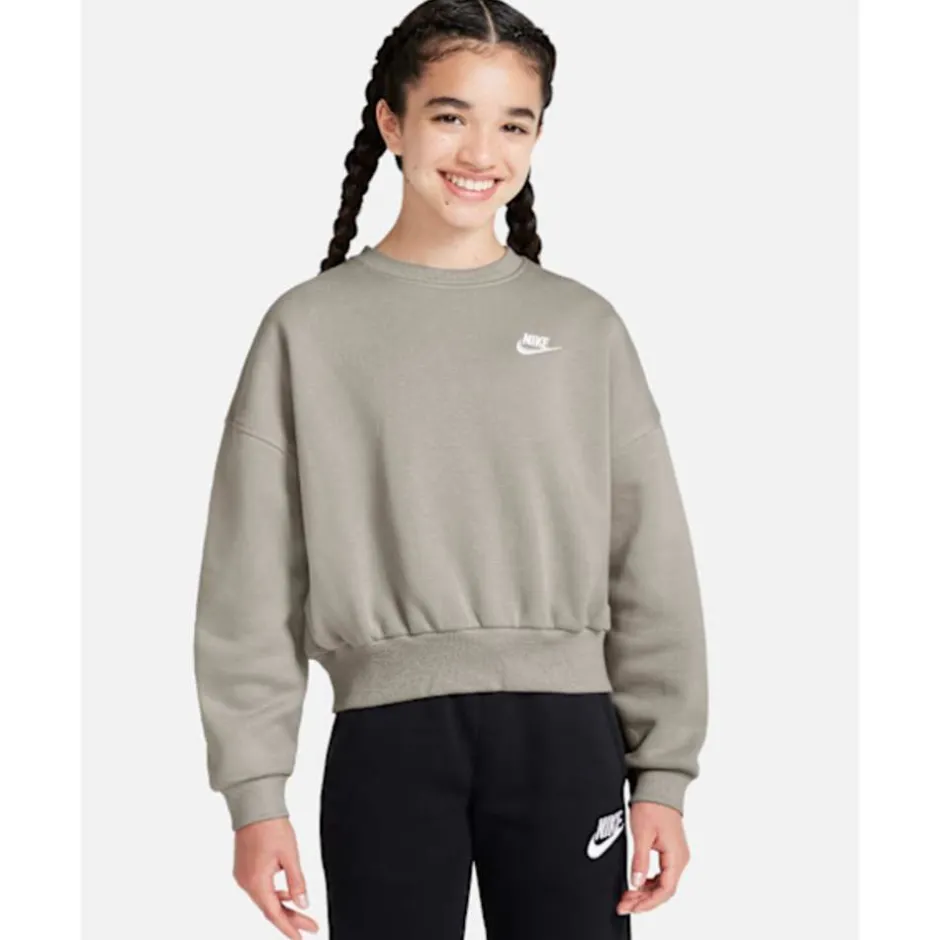 Older Kids Club Fleece Crew Neck Sweatshirt-Nike Clearance