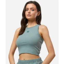 Womens Essentials Ribbed Tank Top-adidas Originals Discount
