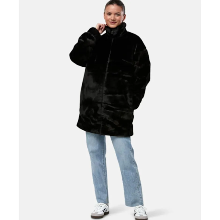 Womens Faux Fur Jacket-adidas Originals Clearance
