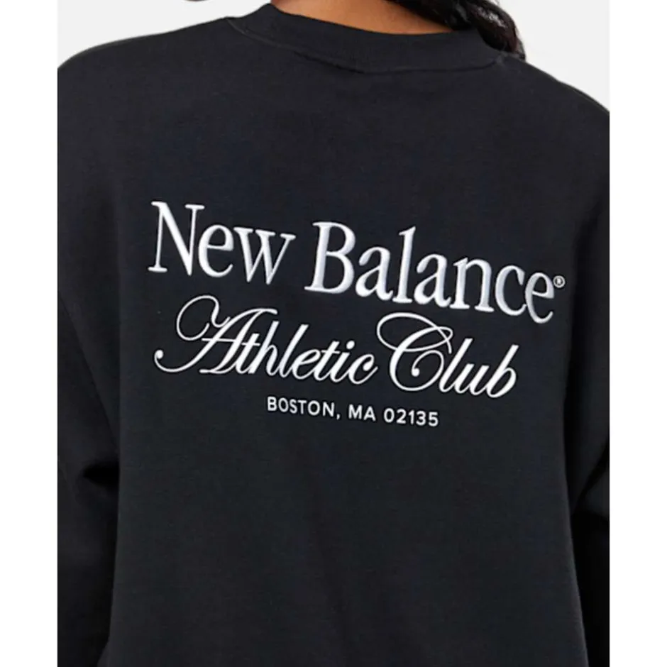 Womens Linear Heritage Crew Neck Sweatshirt-New Balance Fashion
