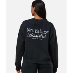 Womens Linear Heritage Crew Neck Sweatshirt-New Balance Fashion