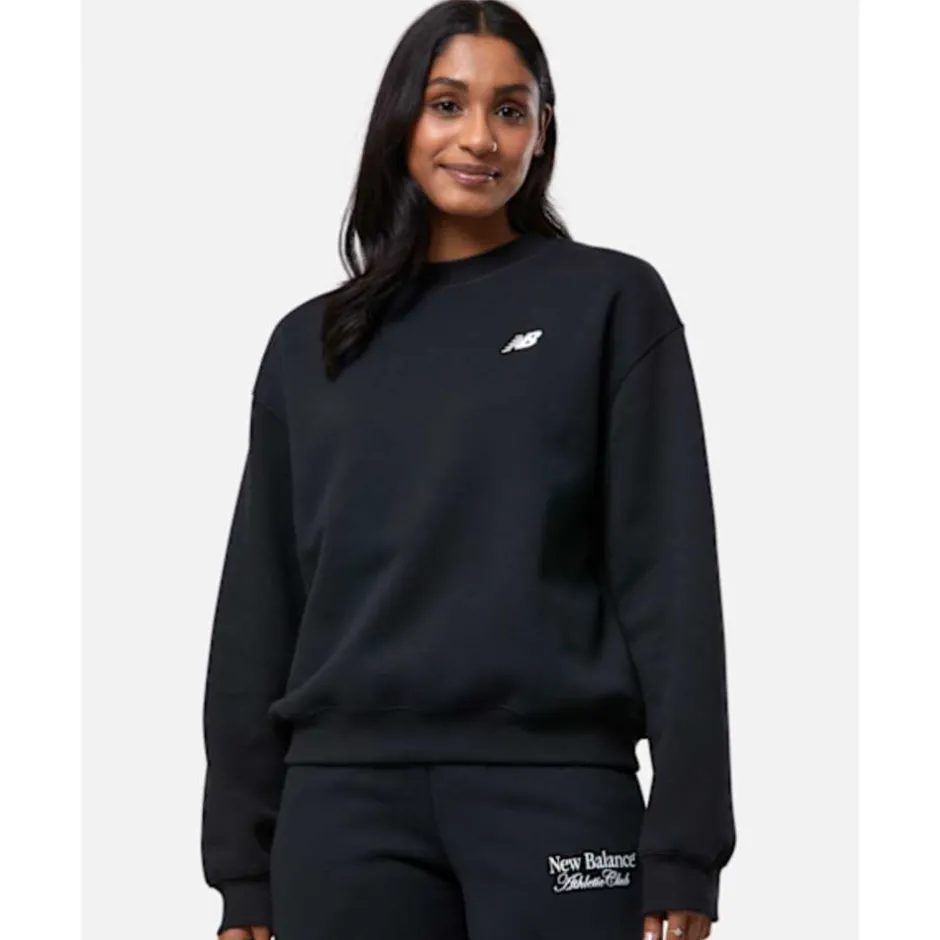 Womens Linear Heritage Crew Neck Sweatshirt-New Balance Fashion