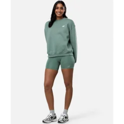 Womens Linear Heritage Crew Neck Sweatshirt-New Balance New