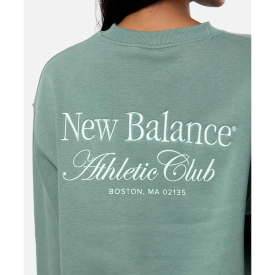 Womens Linear Heritage Crew Neck Sweatshirt-New Balance New