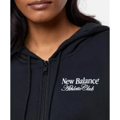 Womens Linear Heritage Full Zip Hoodie-New Balance New