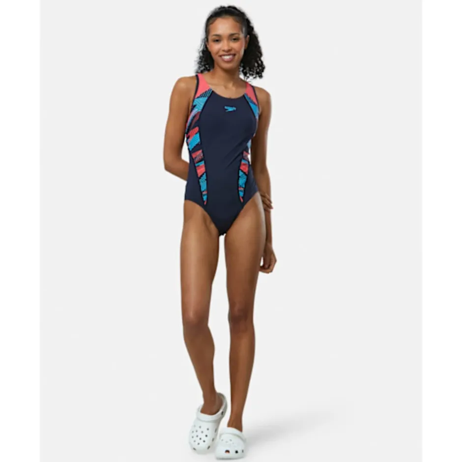 Womens Placement Laneback Swimsuit-Speedo Best