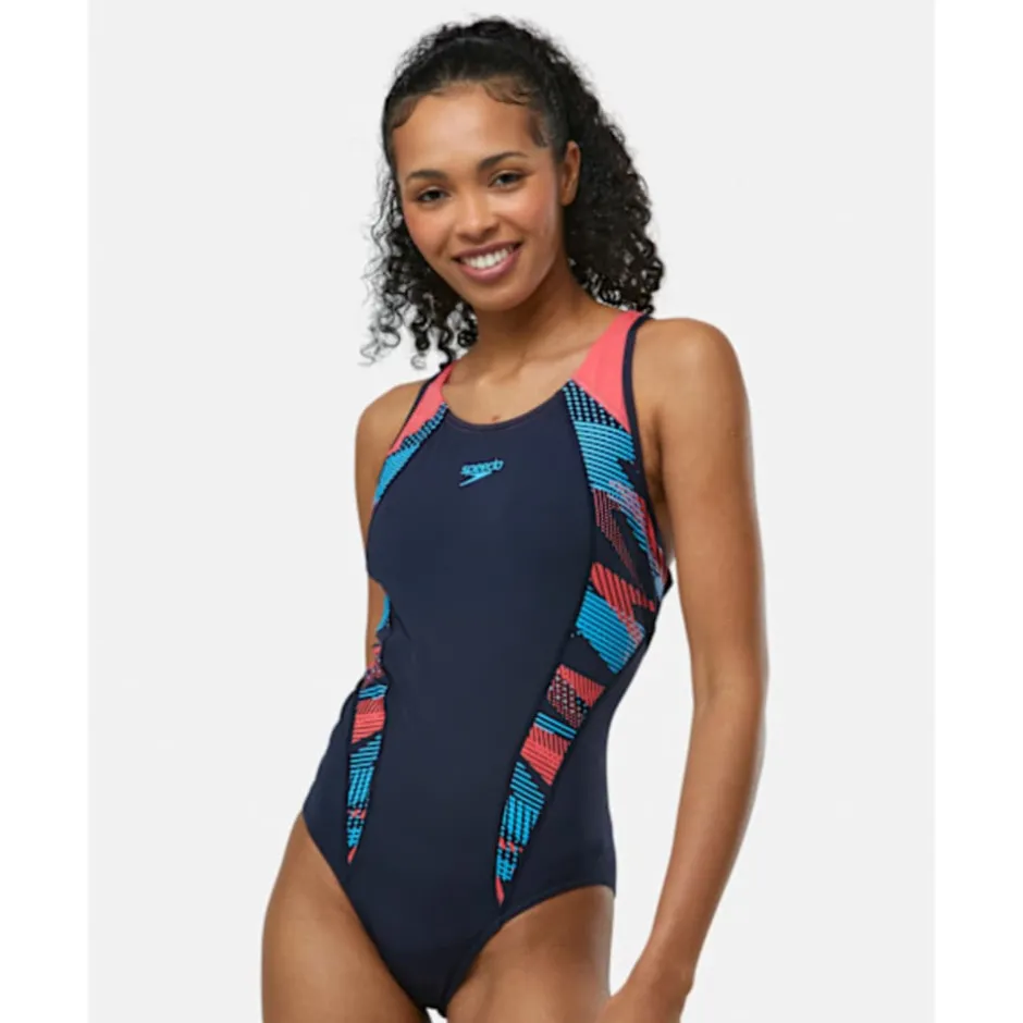 Womens Placement Laneback Swimsuit-Speedo Best