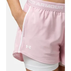 Womens Play Up 2-in-1 Shorts-Under Armour New