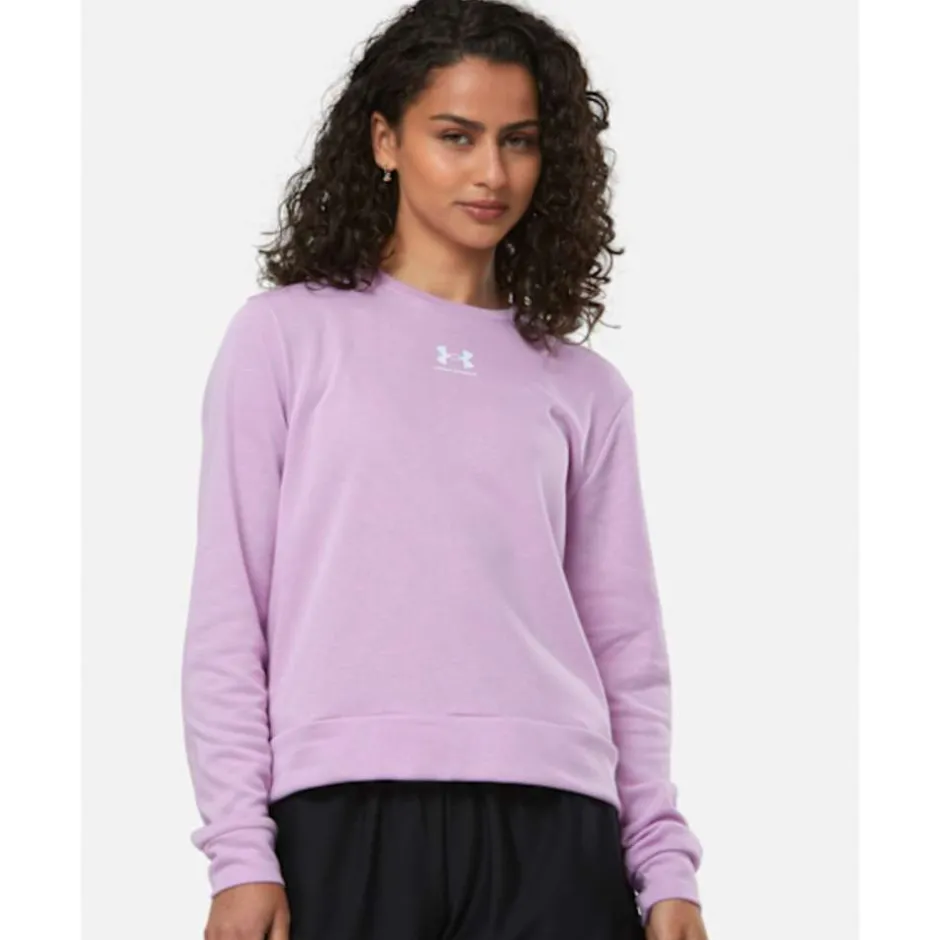 Womens Rival Fleece Crew Neck Sweatshirt-Under Armour Best