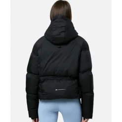 Womens Track Bungee Cropped Puffer Jacket-Monterrain Clearance