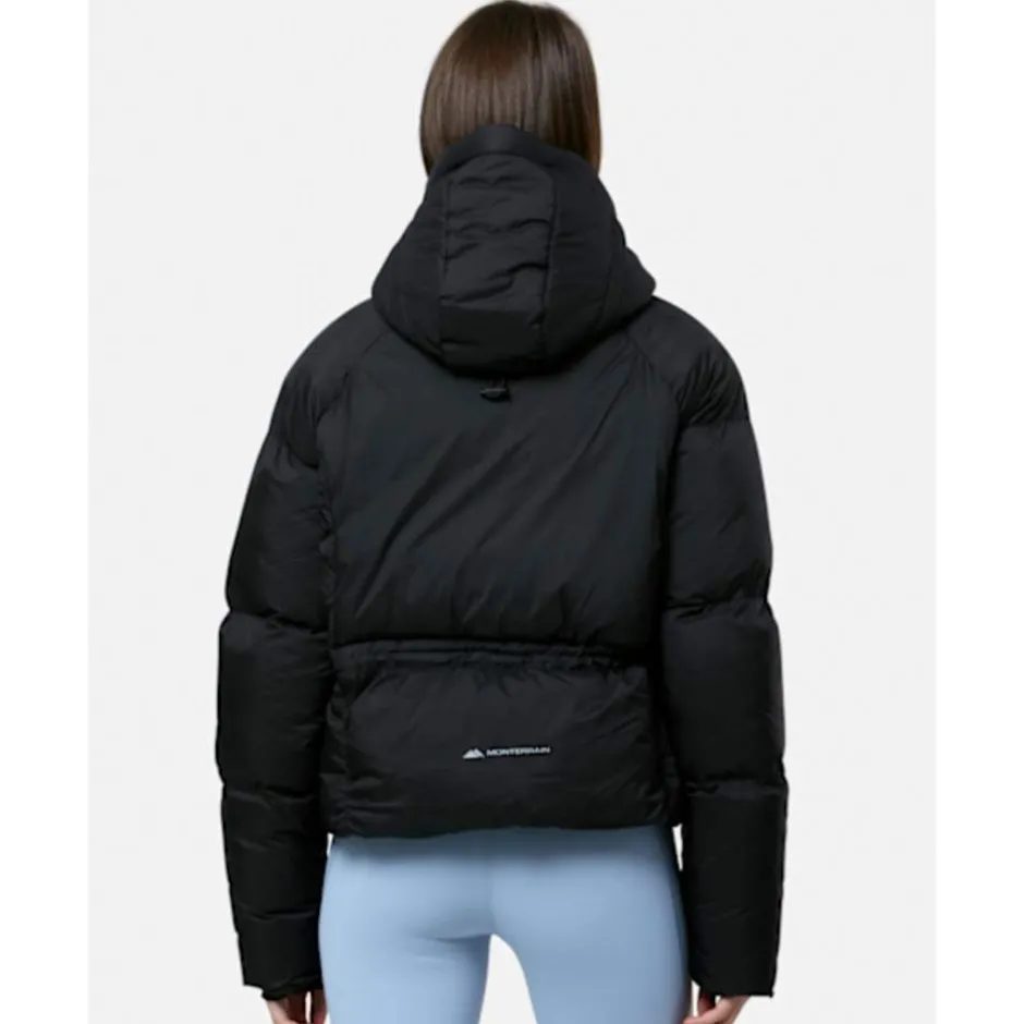 Womens Track Bungee Cropped Puffer Jacket-Monterrain Clearance
